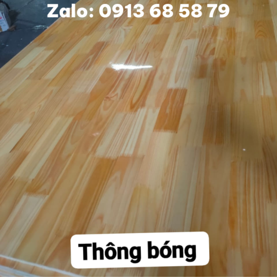 Giá gỗ thông ghép thanh 12li 15li 18li 20li, giá gỗ thông ghép thanh phủ keo bóng, keo mờ giá rẻ 1 Giá gỗ ghép thông phủ keo bóng làm mặt bàn